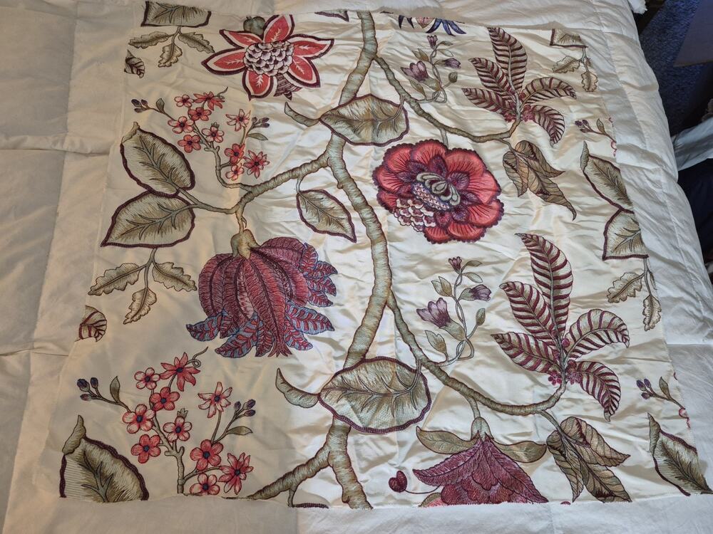 💥 SCHUMACHER Fabric Remnant/Sample 28x28 - SINHALA Linen Pomegranate